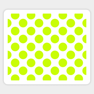 Chartreuse Green Yellow Neon Bright Polka Dots Cute Bold Fun Pattern Sticker